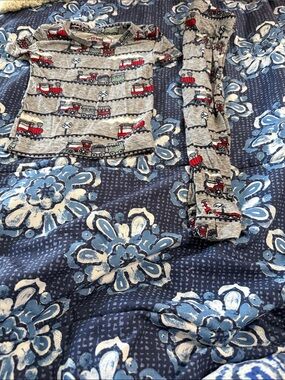 Kids Grey Train Print Pajama Set - Unbranded